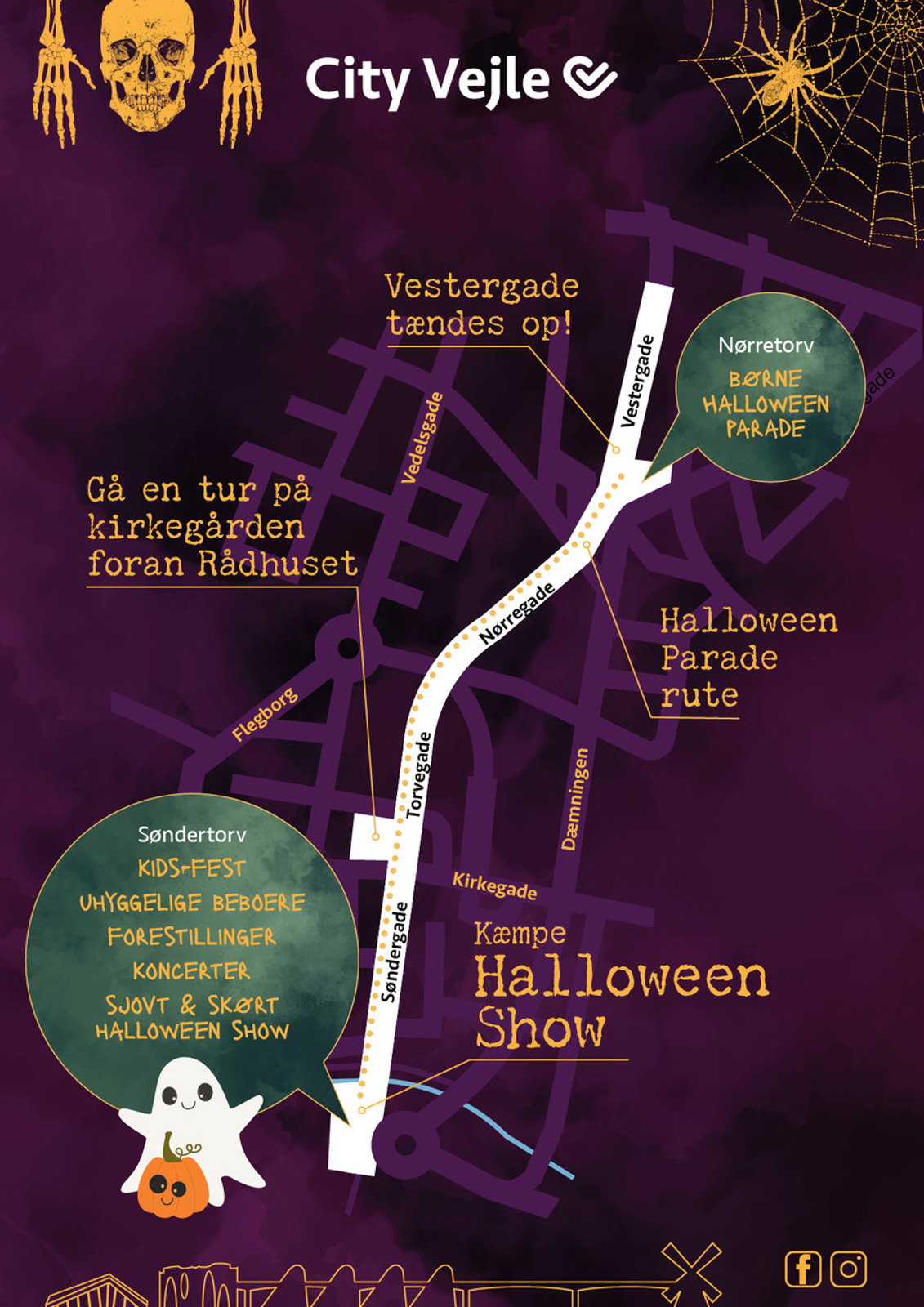 Halloweenbykort